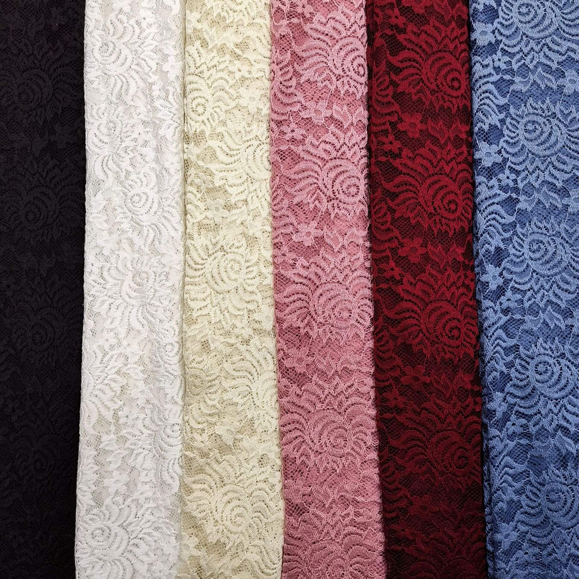 Lace Fabric Cutwork Women's Nylon Warp Knit for Women's Wear Wholesale