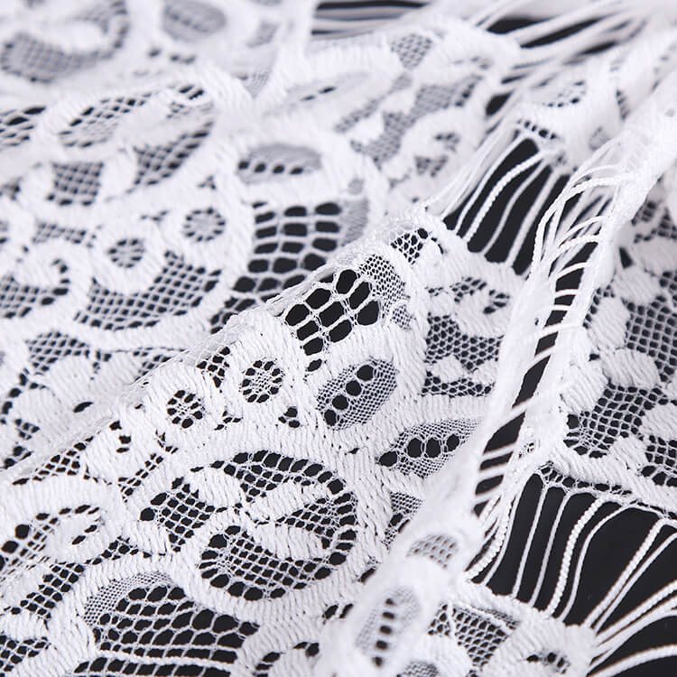 Lace Fabric Eyelash Cutwork Nylon for Apparel Wholesale Supplier 4