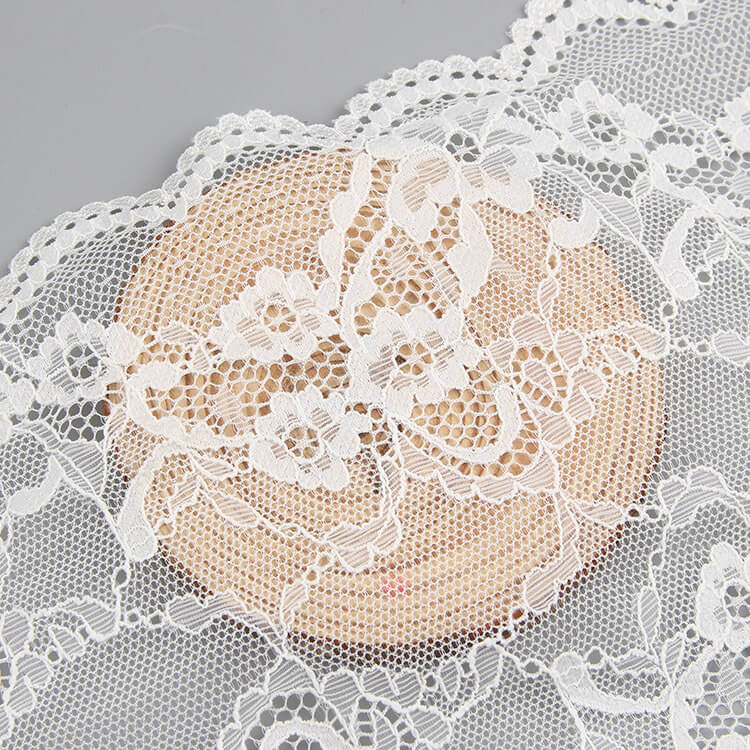 Lace Fabric Large Floral Scallop Edge for Women's Wear Wholesale Suppl