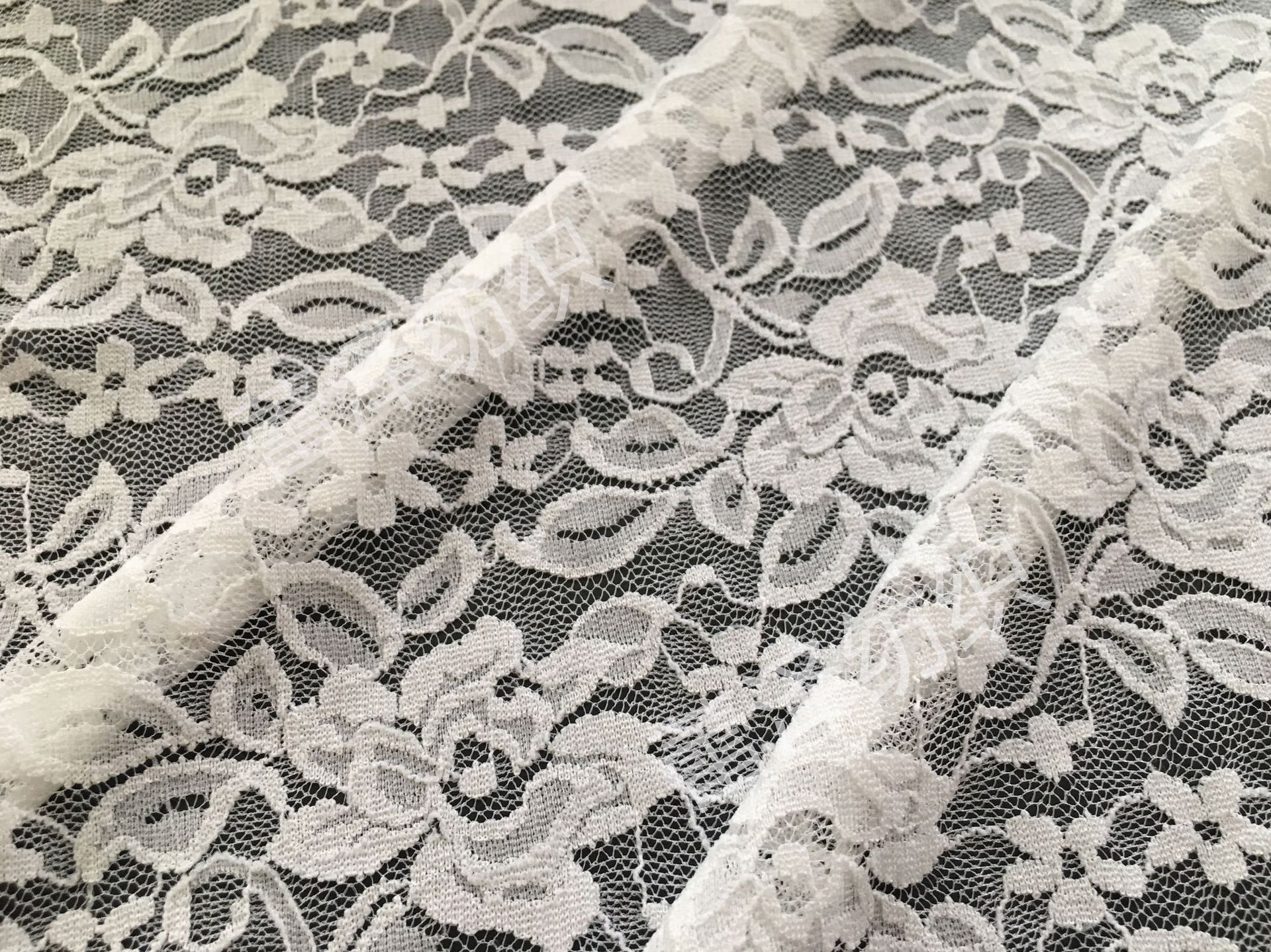 Lace Fabric Scallop Edge Geometric Nylon for Women's Wear Wholesale Su