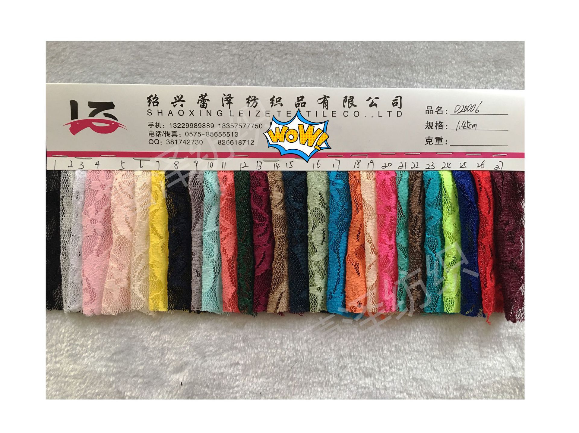 Lace Fabric Scallop Edge Geometric Nylon for Women's Wear Wholesale Su 3