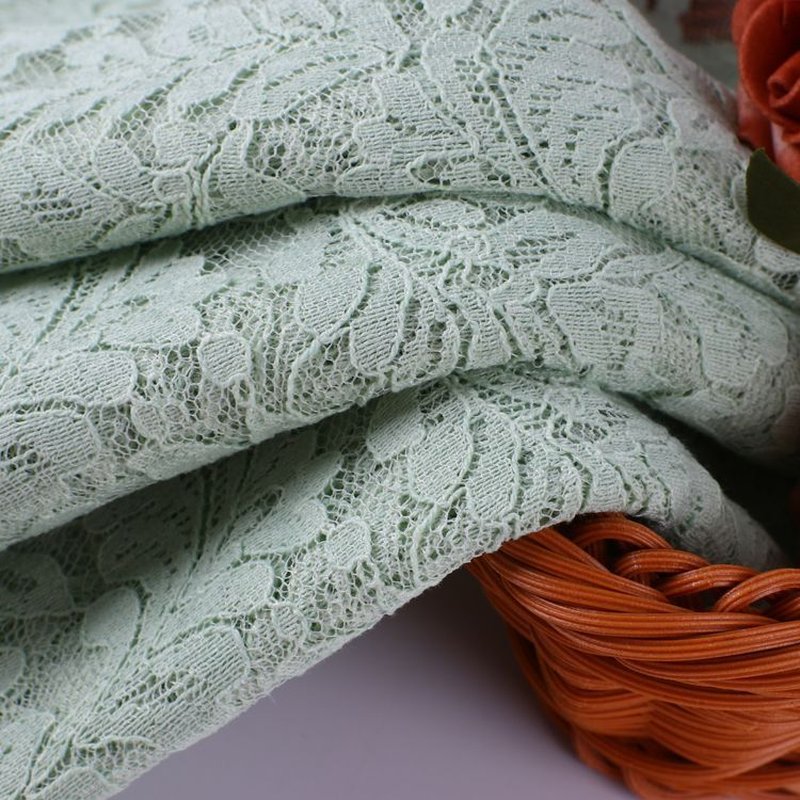 Lace Trim Lace Fabric Dress Nylon Warp Knit for Women's Wear Wholesale