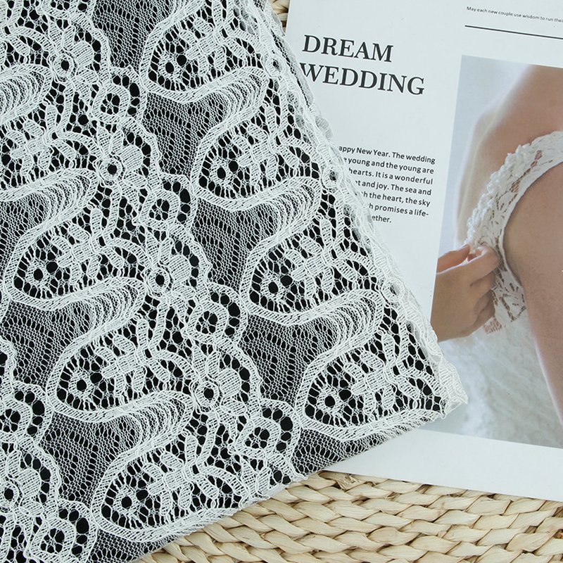 Embroidered Lace Lace Fabric Milk Silk Polyester for Apparel Wholesale 3