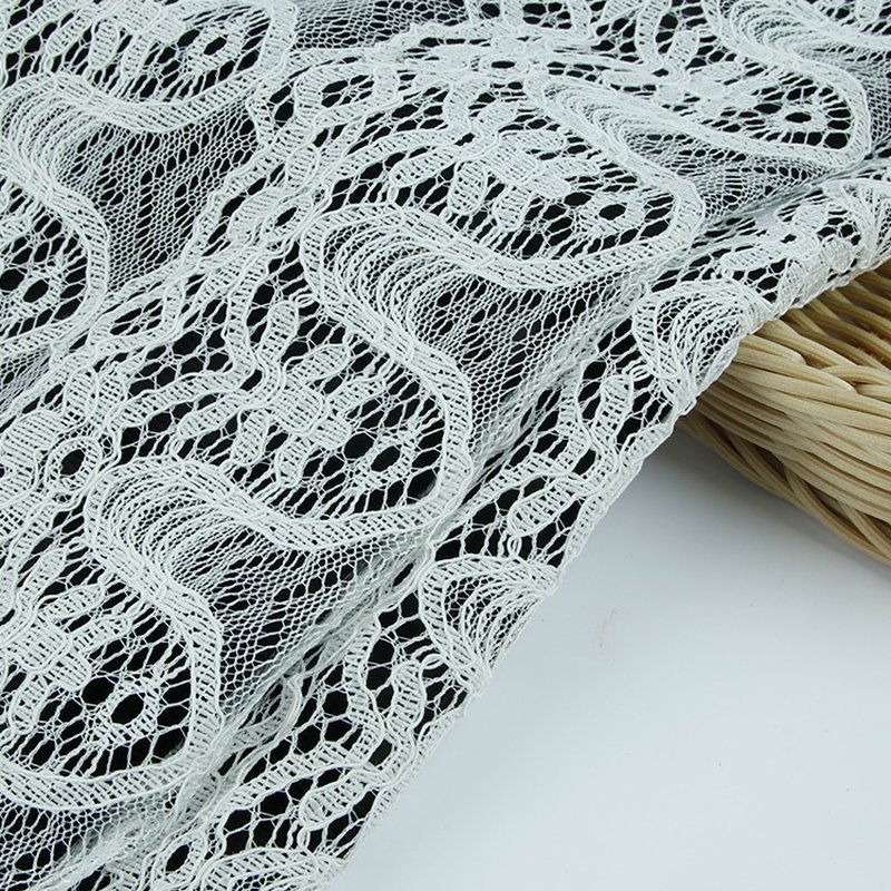 Embroidered Lace Lace Fabric Milk Silk Polyester for Apparel Wholesale 4