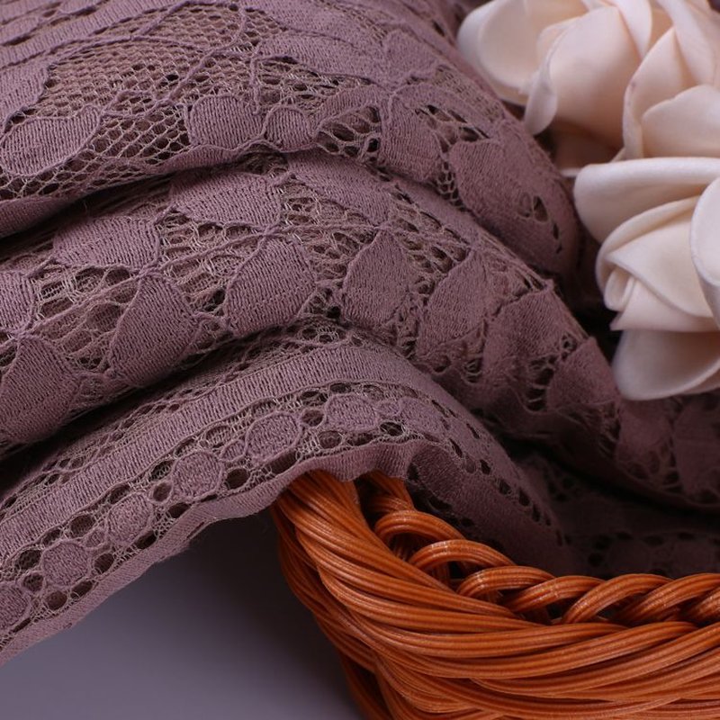 Stretch Lace Lace Fabric Dress Nylon Warp Knit for Women's Wear Wholes