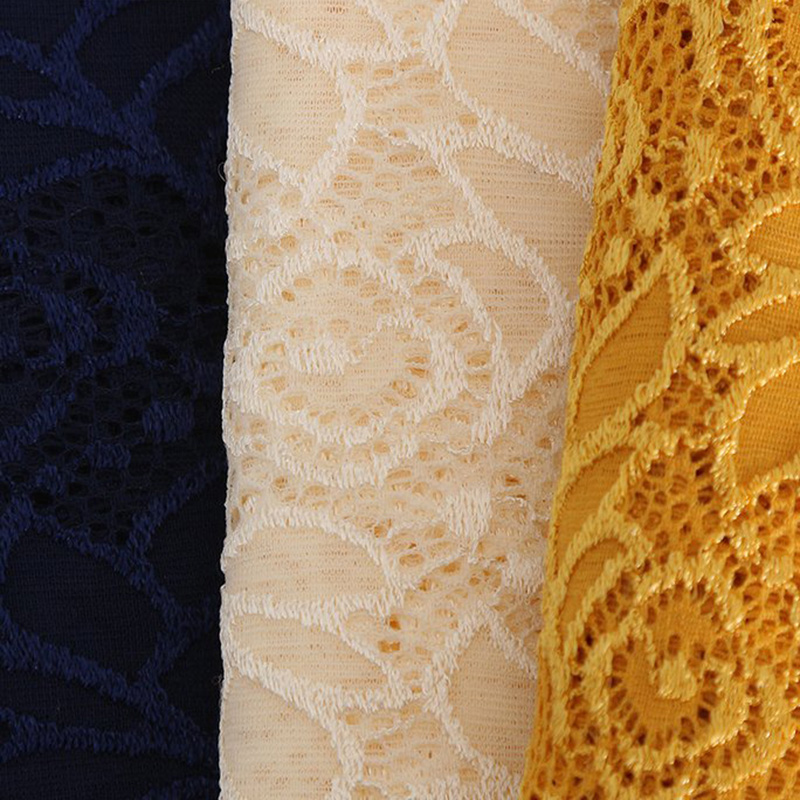 Lace Fabric Jacquard Women's Nylon Warp Knit for Women's Wear Wholesal