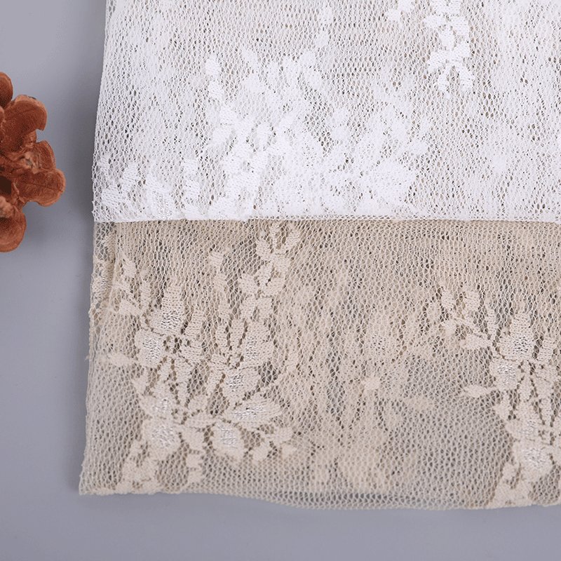 Lace Fabric Jacquard Bridal Nylon Warp Knit for Bridal Wholesale Suppl 3