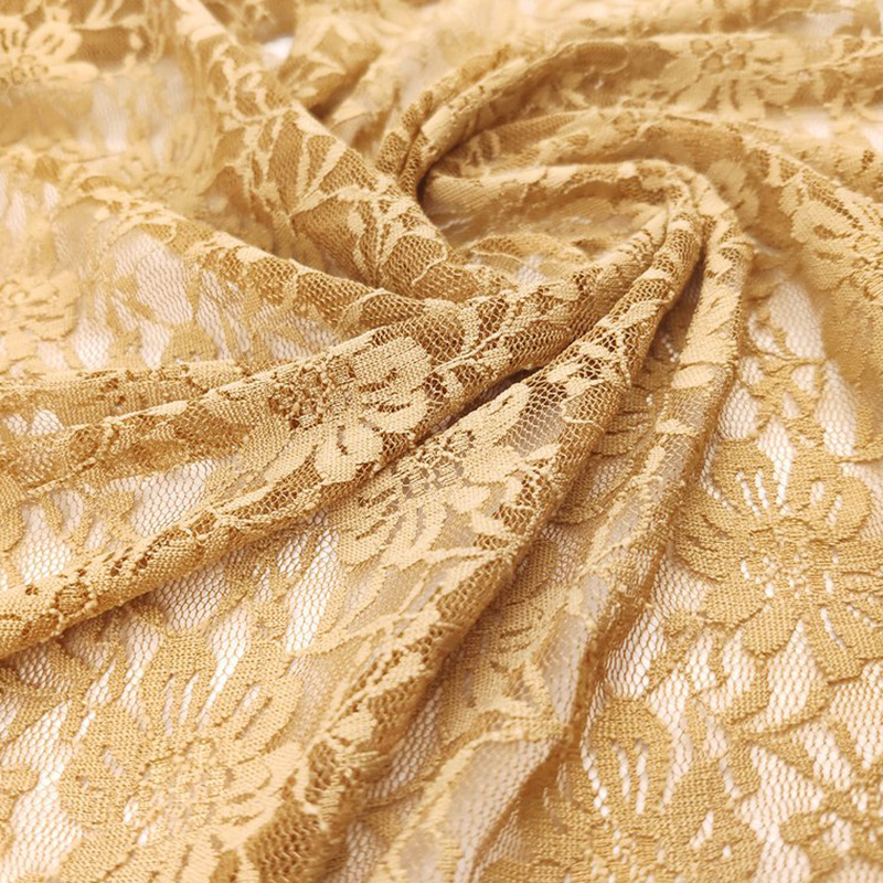 Lace Fabric Chrysanthemum Kids Polyester Warp Knit for Women's Wear Wh