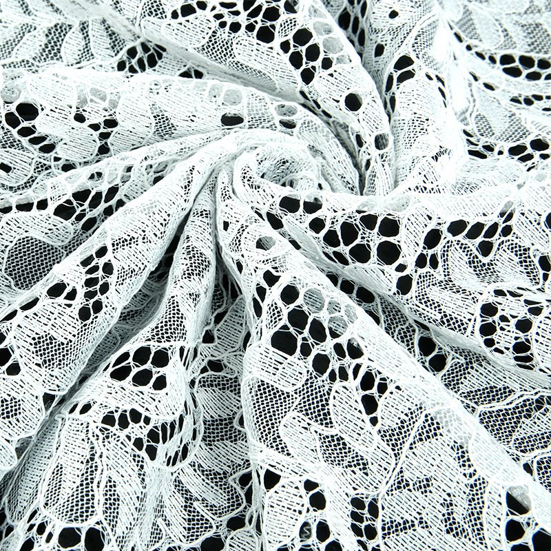 Dress Floral All-Over Polyester Lace Fabric for Women's Wear Wholesale