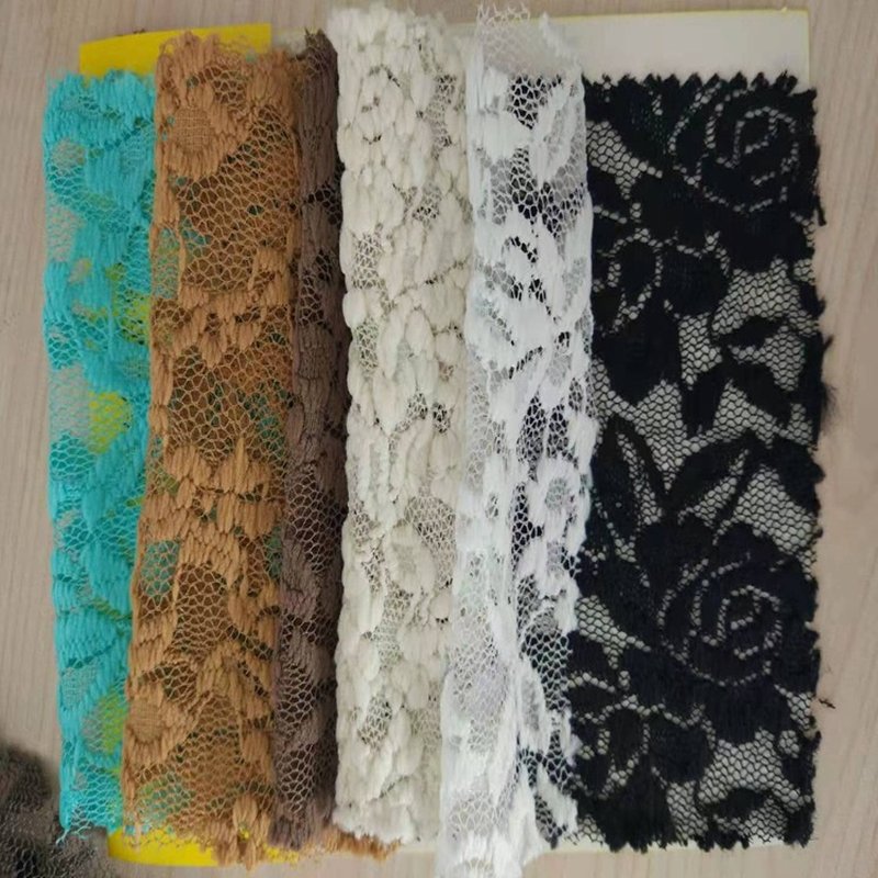 Lace Fabric Peony Women's Nylon Warp Knit for Women's Wear Wholesale S