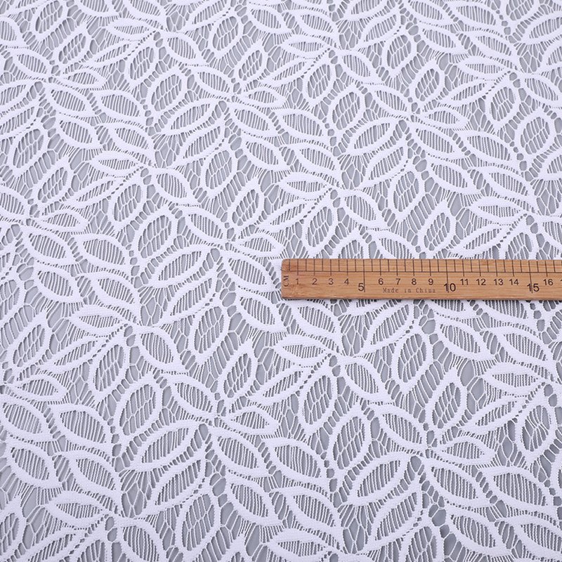 Lace Fabric Leaf Cutwork Polyester for Bridal Wholesale Supplier