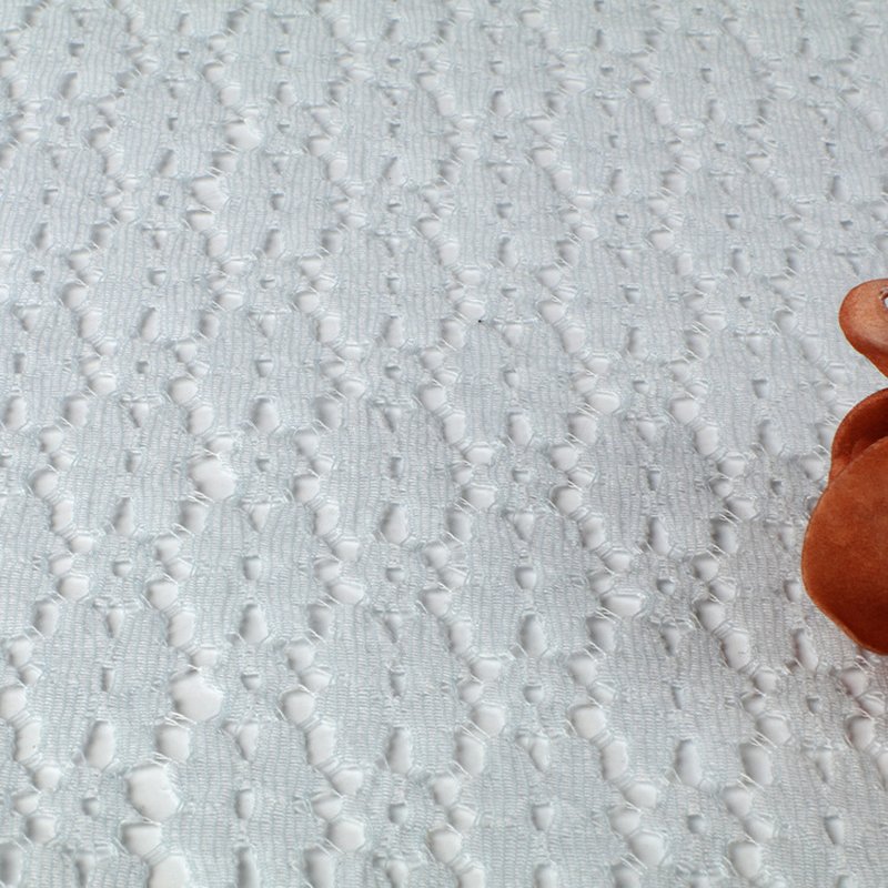 Dress Cutwork Bridal Nylon Warp Knit Lace Fabric for Women's Wear Whol