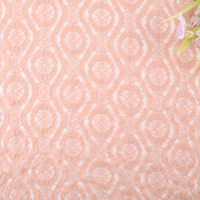 Dress Cutwork Jacquard Nylon Lace Fabric for Women's Wear Wholesale Su 3