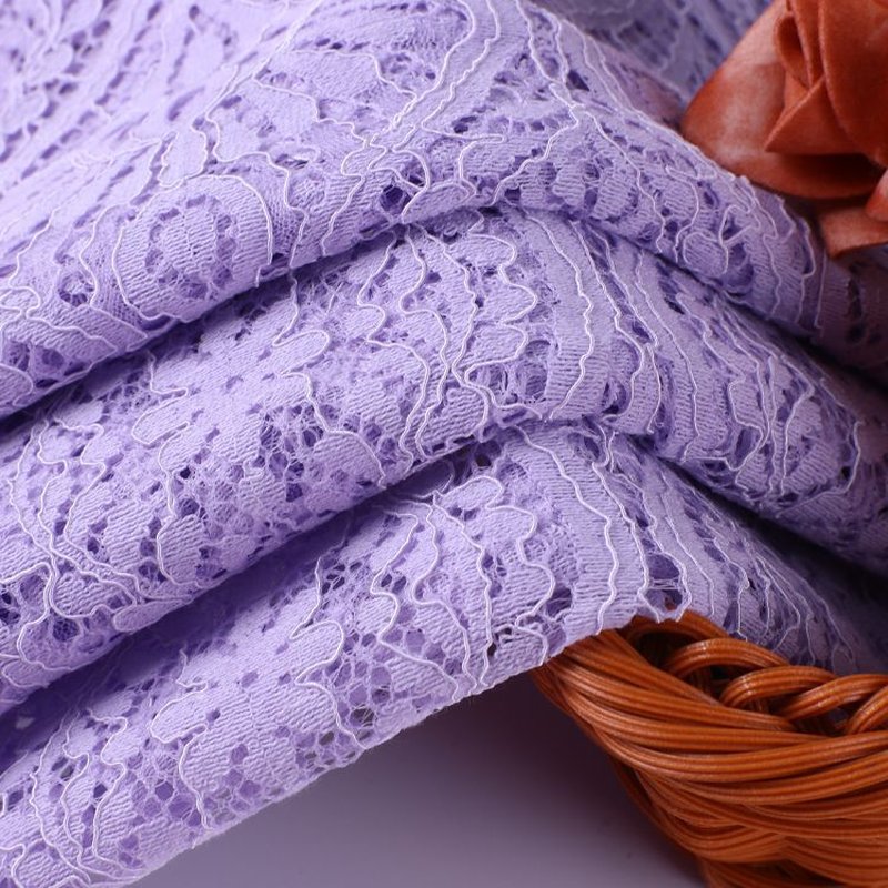 Lace Trim Lace Fabric Dress Nylon Warp Knit for Women's Wear Wholesale