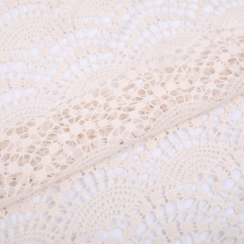 Lace Fabric Embroidered Fabric Milk Silk Polyester for Women's Wear Wh