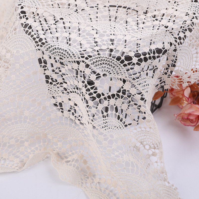 Lace Fabric Embroidered Fabric Milk Silk Polyester for Women's Wear Wh