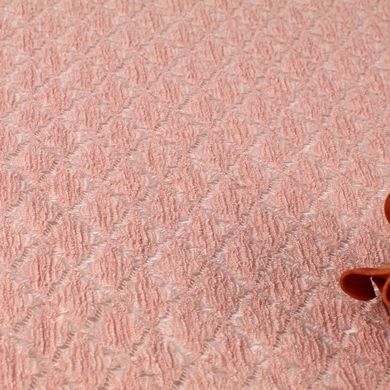 Lace Fabric Dress Diamond Polyester Warp Knit for Women's Wear Wholesa