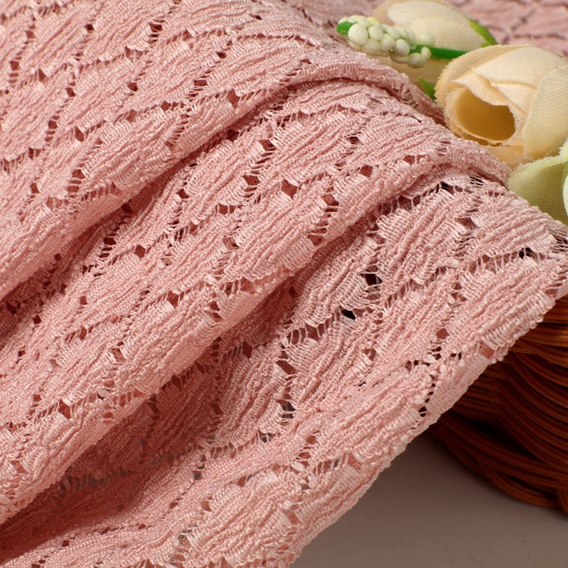 Lace Fabric Dress Diamond Polyester Warp Knit for Women's Wear Wholesa 3