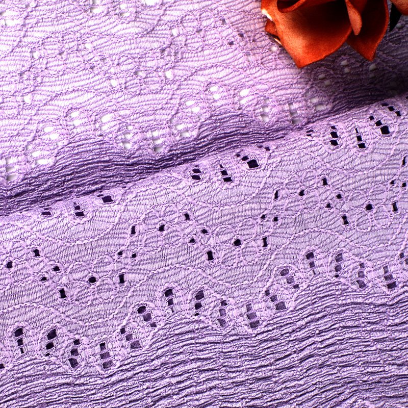 Cutwork Nylon Warp Knit Lace Fabric for Women's Wear Wholesale Supplie