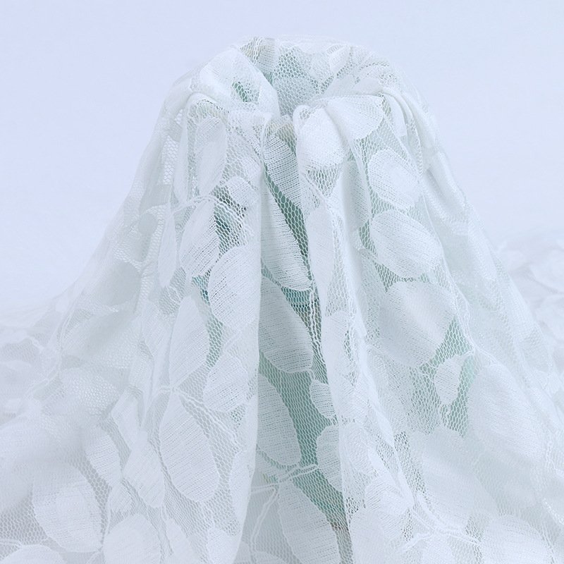 Lace Fabric Dress Leaf Nylon for Women's Wear Wholesale Supplier 3