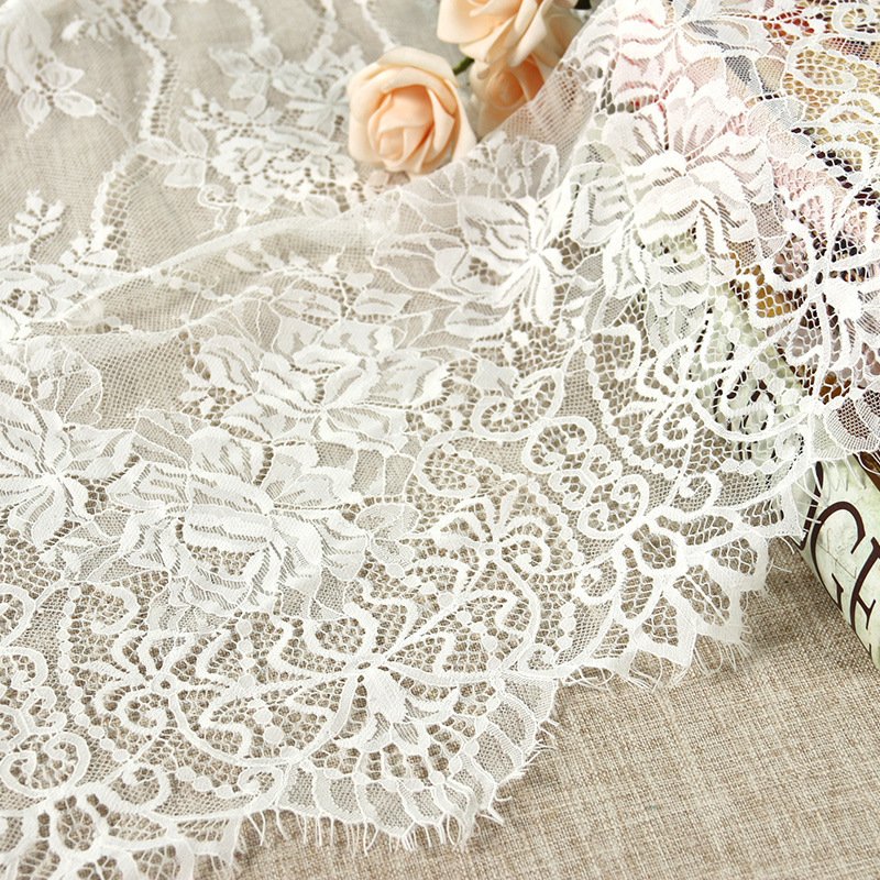 Lace Fabric Cutwork Solid Nylon for Bridal Wholesale Supplier 4