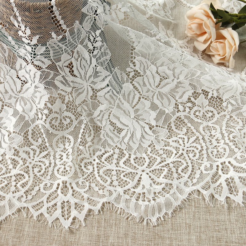 Lace Fabric Cutwork Solid Nylon for Bridal Wholesale Supplier 5