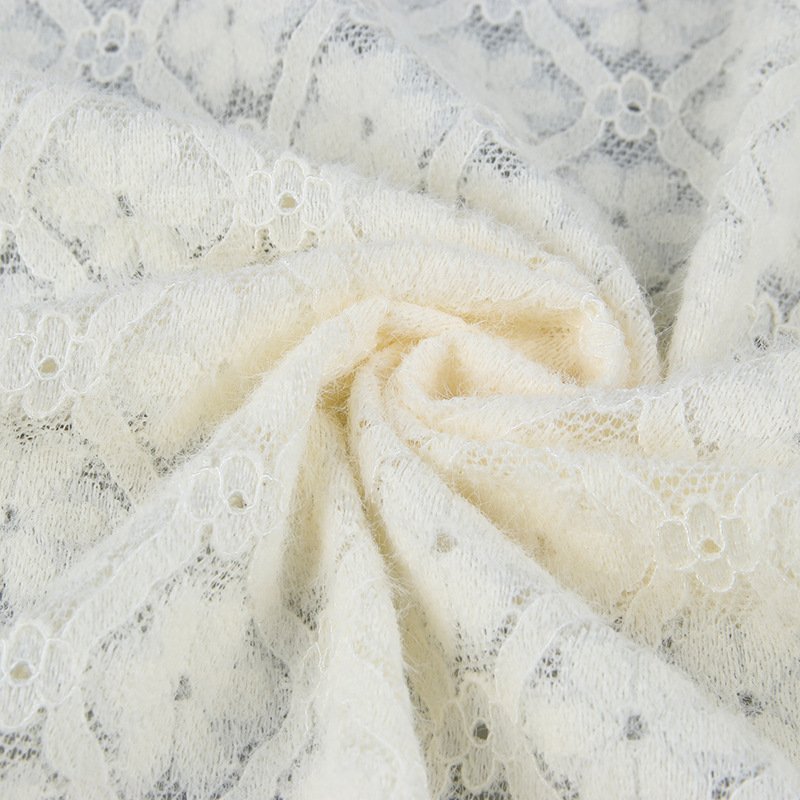Lace Fabric Feather Nylon Warp Knit Wholesale Supplier