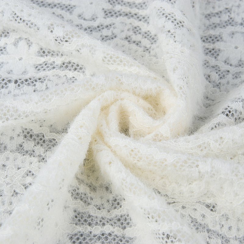 Lace Fabric Feather Nylon Warp Knit Wholesale Supplier