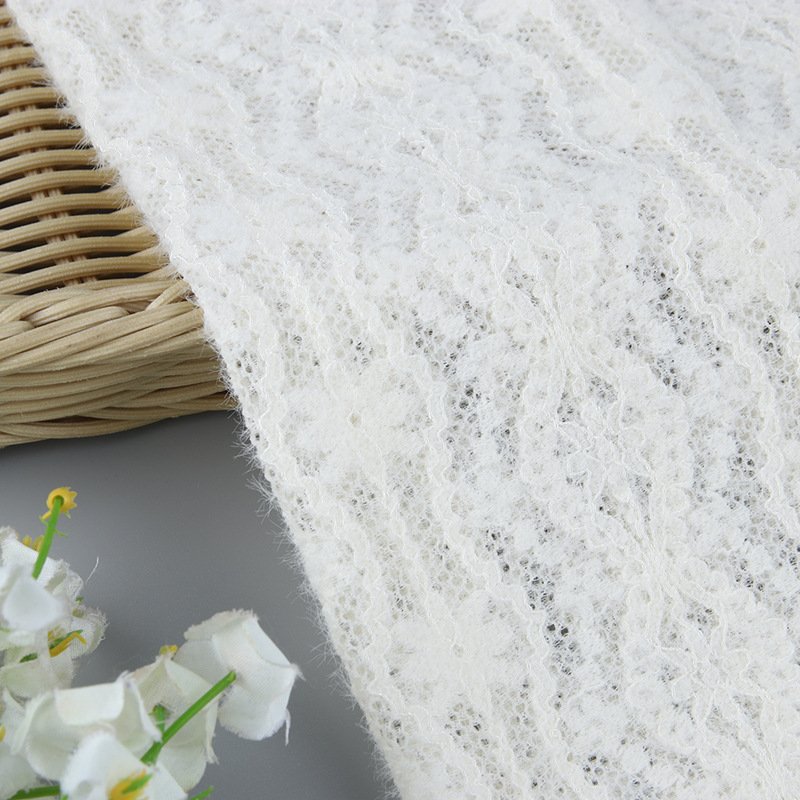 Lace Fabric Feather Nylon Warp Knit Wholesale Supplier