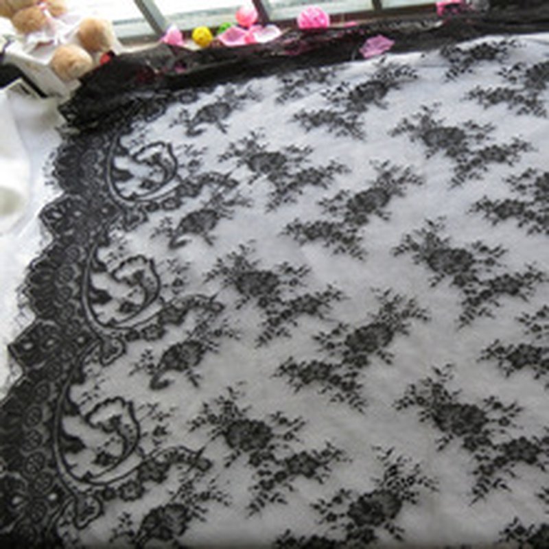 Lace Trim Eyelash Lingerie Lace Fabric for Women's Wear Wholesale Supp 11