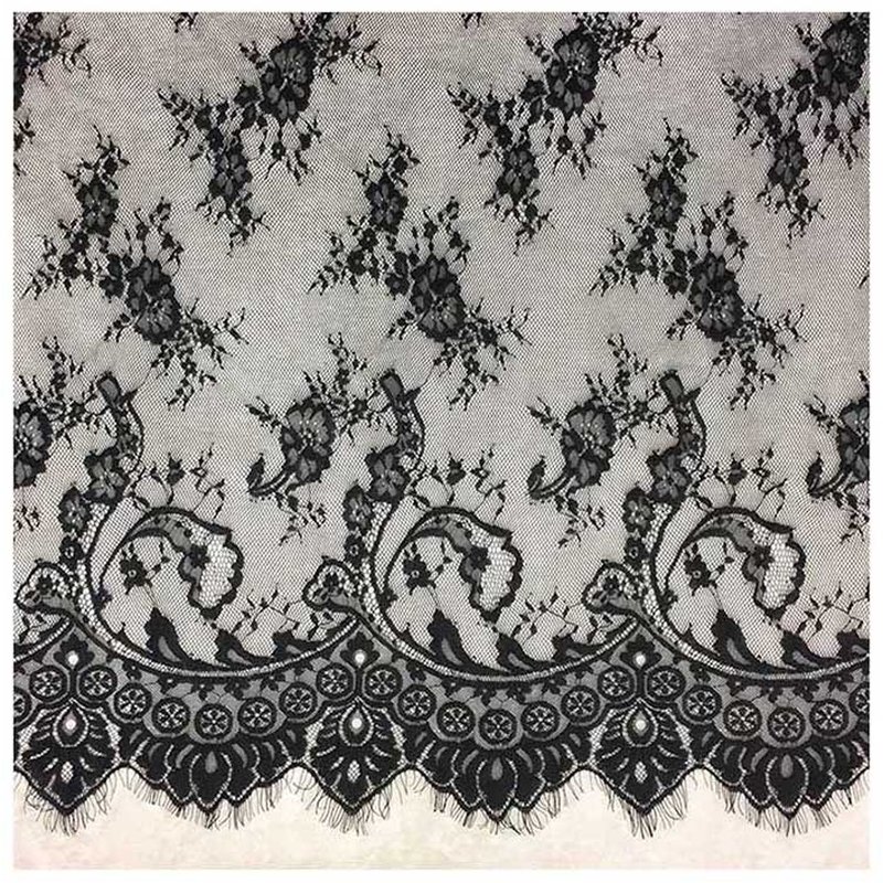 Lace Trim Eyelash Lingerie Lace Fabric for Women's Wear Wholesale Supp 13