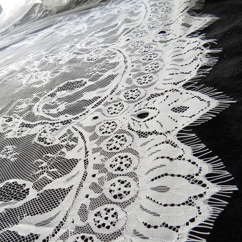 Lace Trim Eyelash Lingerie Lace Fabric for Women's Wear Wholesale Supp