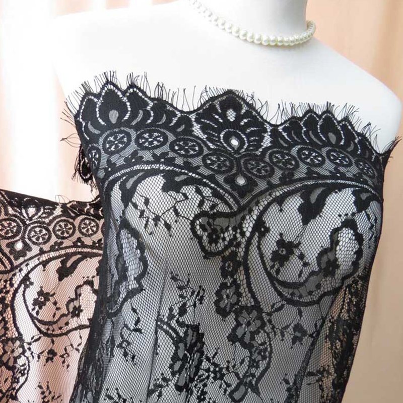 Lace Trim Eyelash Lingerie Lace Fabric for Women's Wear Wholesale Supp 8