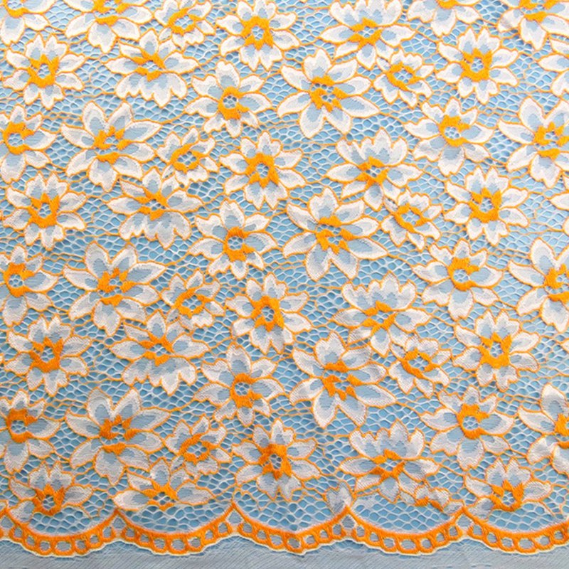 Lace Fabric Dress Cutwork for Women's Wear Wholesale Supplier 7