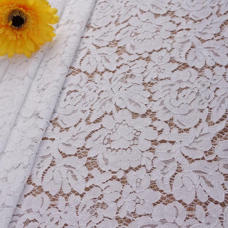 Lace Fabric Dress Eyelash Nylon for Women's Wear Wholesale Supplier 24