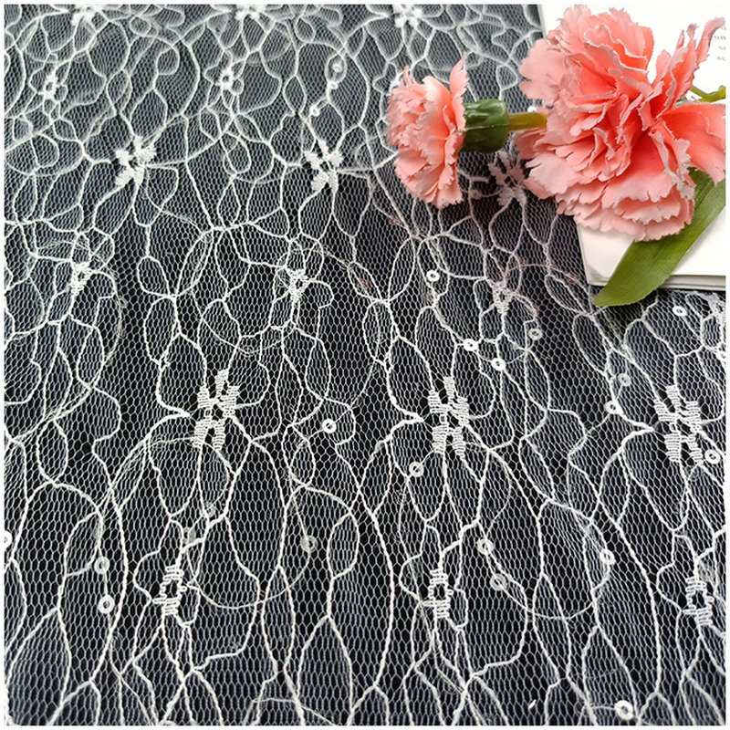 Lace Fabric Dress Cutwork Polyester for Women's Wear Wholesale Supplie 4