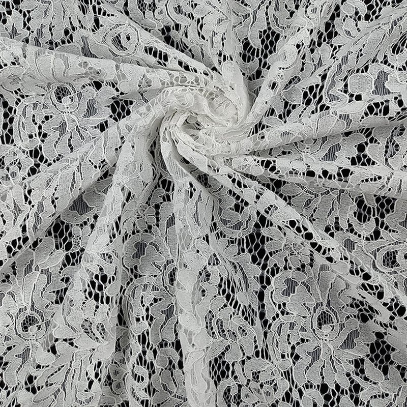Lace Fabric Placement Floral Dress Nylon for Women's Wear Wholesale Su