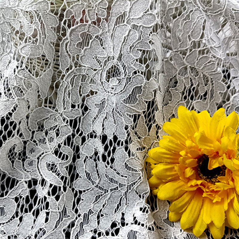 Lace Fabric Placement Floral Dress Nylon for Women's Wear Wholesale Su 8