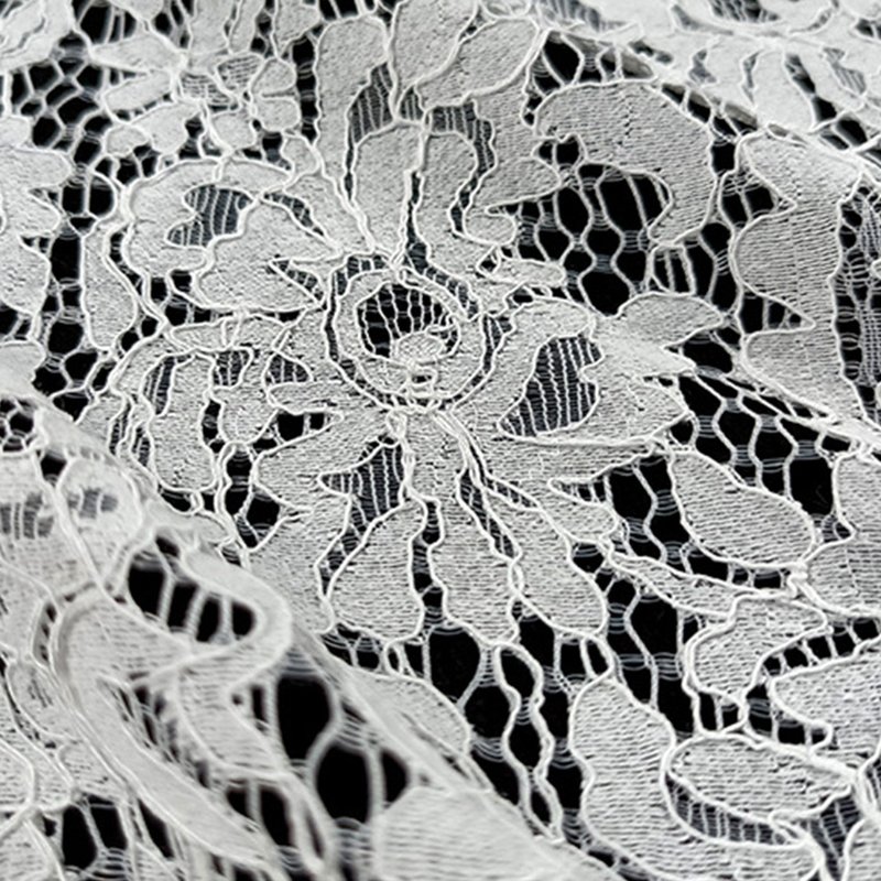 Lace Fabric Placement Floral Dress Nylon for Women's Wear Wholesale Su 9