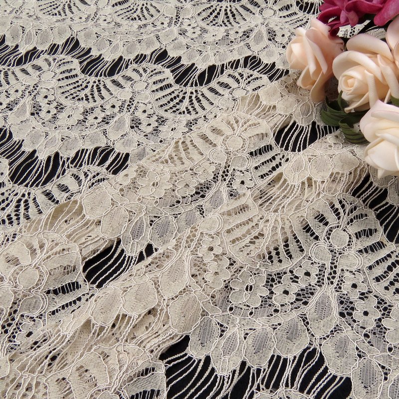 Lace Fabric Dress Eyelash Nylon for Women's Wear Wholesale Supplier 11