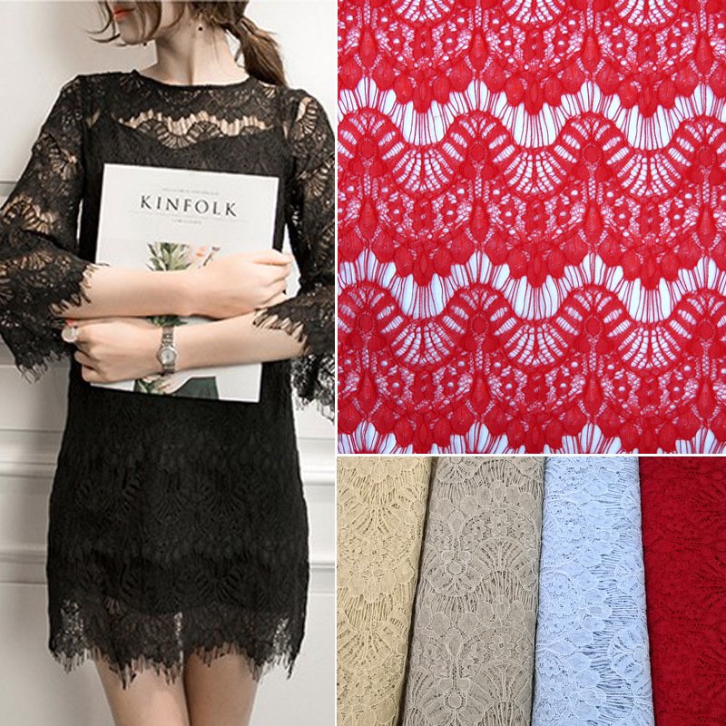 Lace Fabric Dress Eyelash Nylon for Women's Wear Wholesale Supplier 9