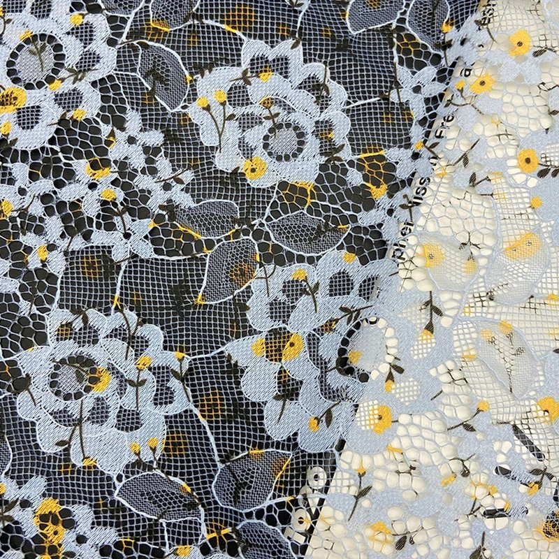Lace Trim Embroidered Lace All-Over Embroidery Polyester Printed Lace