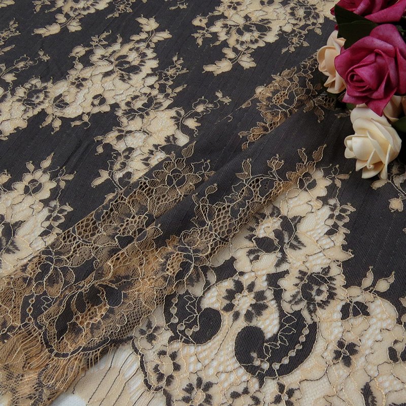 Lace Fabric Dress Eyelash Nylon for Women's Wear Wholesale Supplier