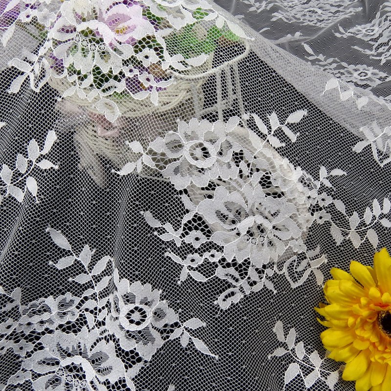 Lace Trim Lace Fabric Bridal Warp Knit for Women's Wear Wholesale Supp 8
