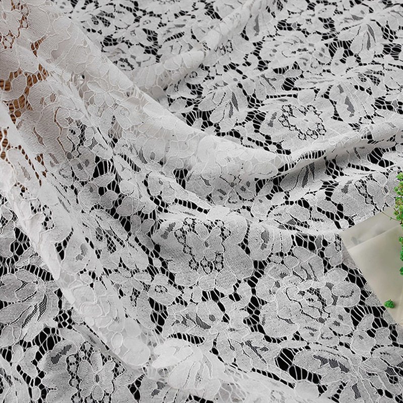 Eyelash Cutwork Lace Fabric for Women's Wear Wholesale Supplier