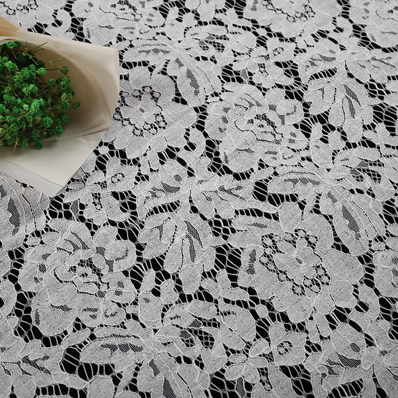 Eyelash Cutwork Lace Fabric for Women's Wear Wholesale Supplier 27