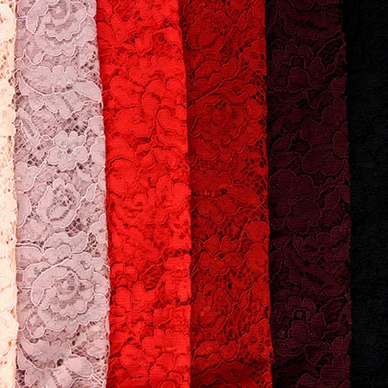 Lace Fabric Scallop Edge Dress for Women's Wear Wholesale Supplier 12