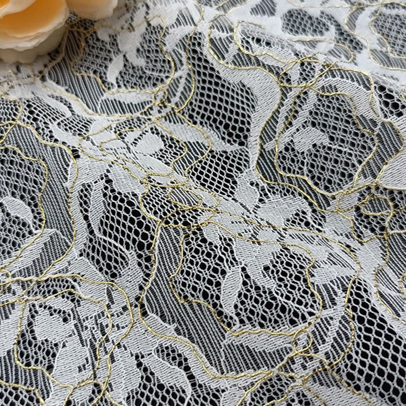 Lace Fabric Dress Floral Polyester Foil for Women's Wear Wholesale Sup 12