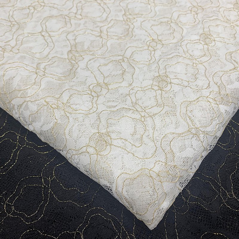 Lace Fabric Dress Floral Polyester Foil for Women's Wear Wholesale Sup 6