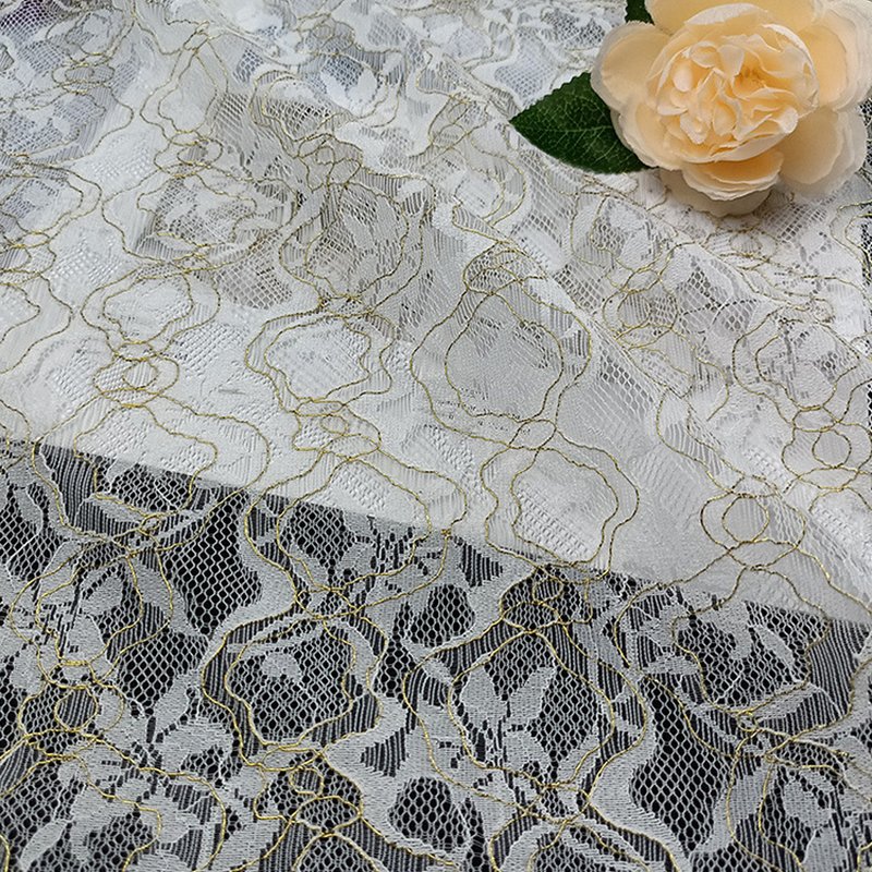Lace Fabric Dress Floral Polyester Foil for Women's Wear Wholesale Sup 8